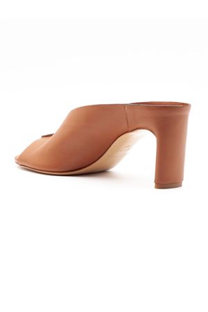 Brown smooth leather mule sandals DEL CARLO | 11725NOCE